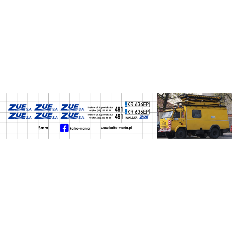 star podnośnik z28 swn11 ZUE kalkomania 1:43