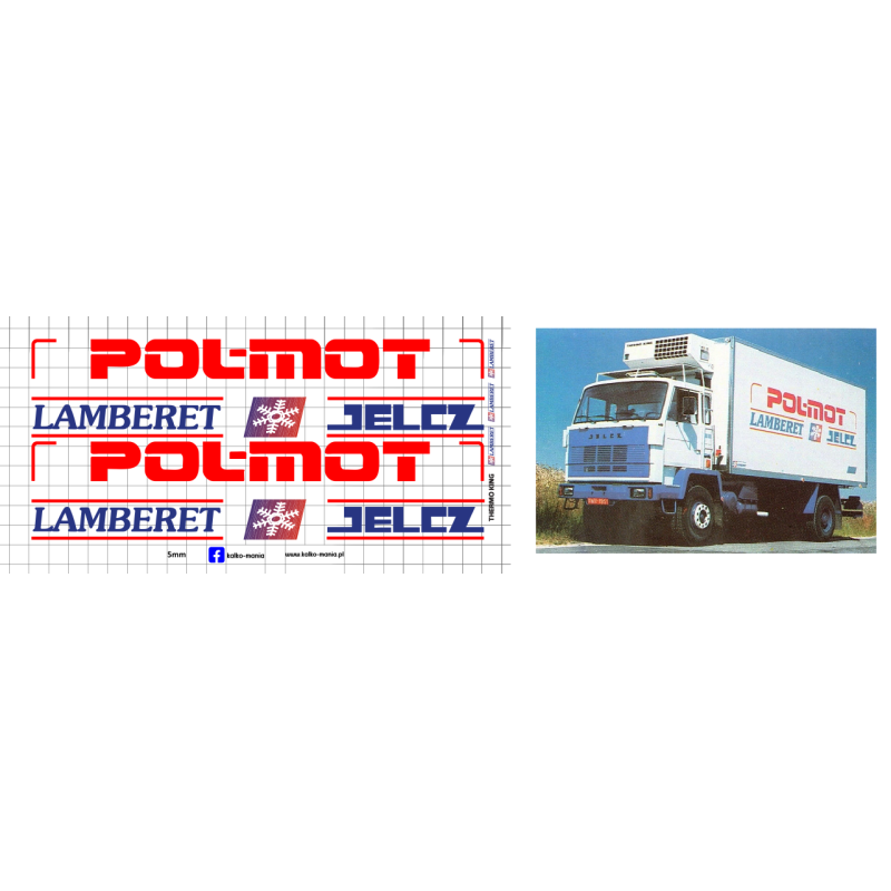 jelcz 415 polmot chłodnia kalkomania 1:43