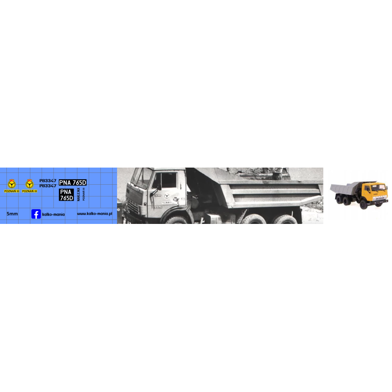 kamaz 5511 pks poznań kalkomania 1:43