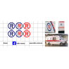 copy of ambulans karetka krzyz logo kalkomania 1:43