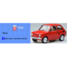 fiat 126p logo kalkomania 1:18