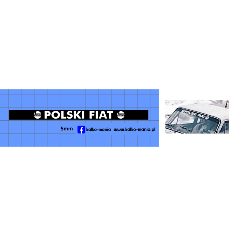 blenda polski fiat 125p kalkomania 1:24