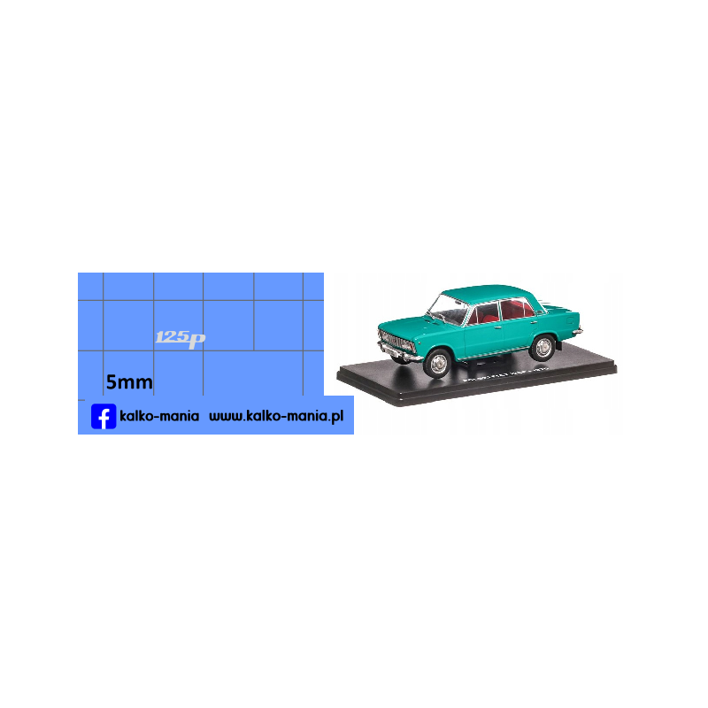 fiat 125p logo kalkomania 1:24