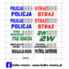 oznaczenia belka kogut polocja straz kalkomania 1:24