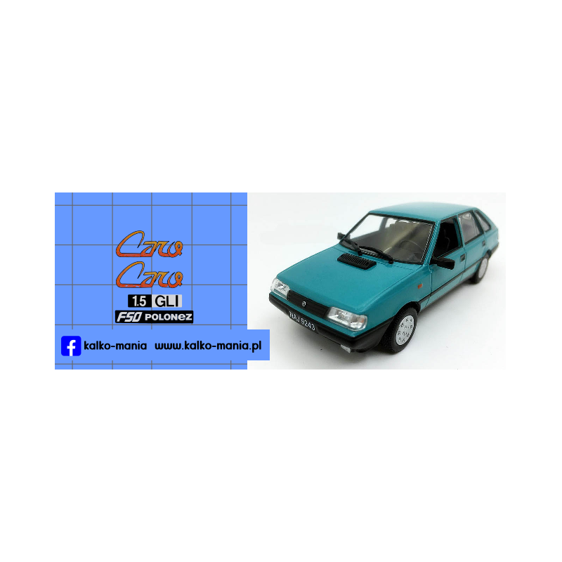 polonez caro 15 gli logo kalkomania 1:24