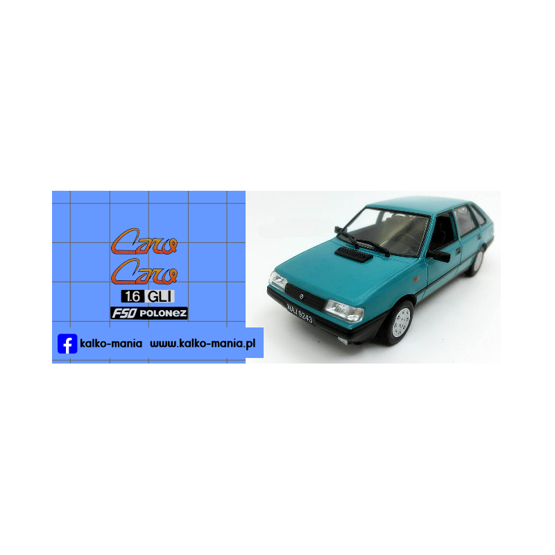 polonez caro 16 gli logo kalkomania 1:24
