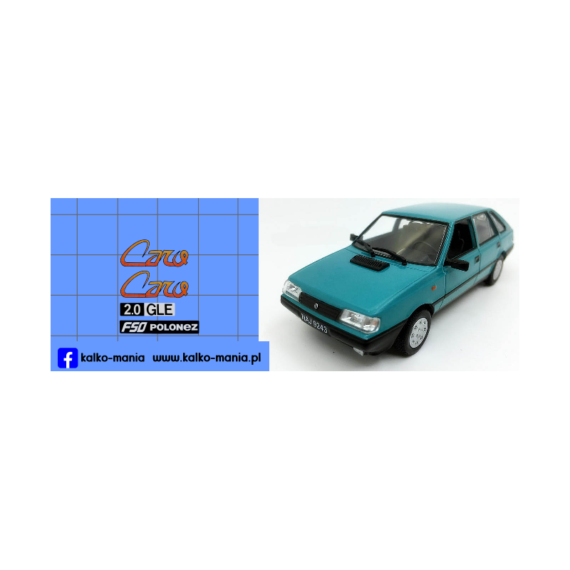 polonez caro 20 gle logo kalkomania 1:24