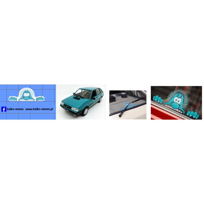 polonez caro 125p 126p kilroy turkusowy szyba kalkomania 1:24