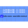 ursus c330 oznaczenia bialy kalkomania 1:24