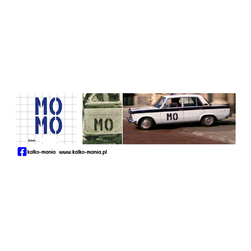 milicja mo logo fiat 125p warszawa volga kalkomania 1:24