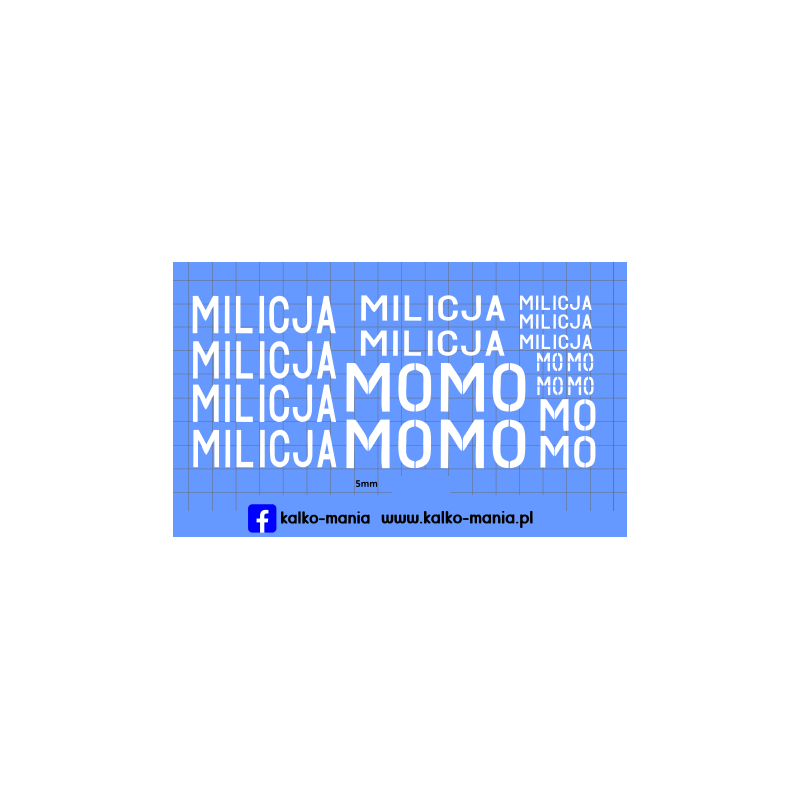 milicja zestaw bialy kalkomania 1:24