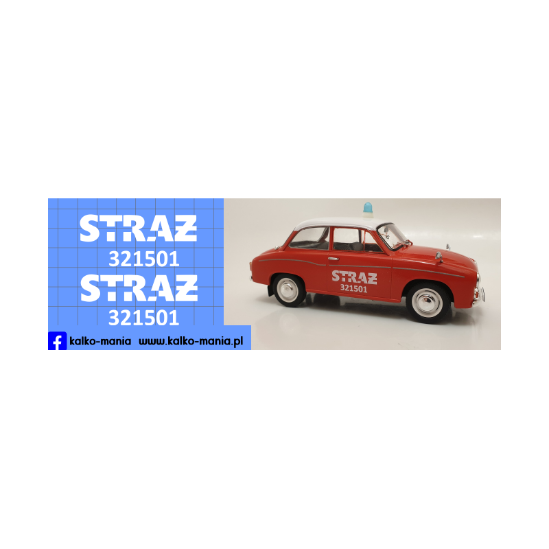 straz syrena 105 kalkomania 1:24