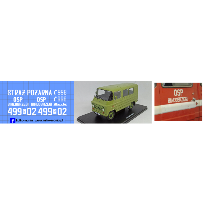 straz zuk osp bialobrzegi kalkomania 1:24