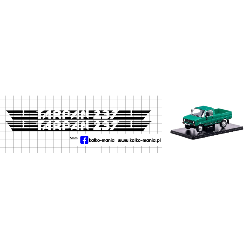 tarpan 237 czarny kalkomania 1:24