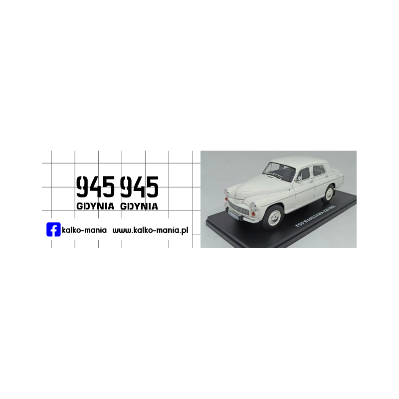 warszawa taxi gdynia kalkomania 1:24