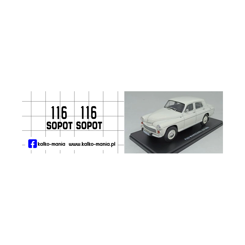warszawa taxi sopot kalkomania 1:24