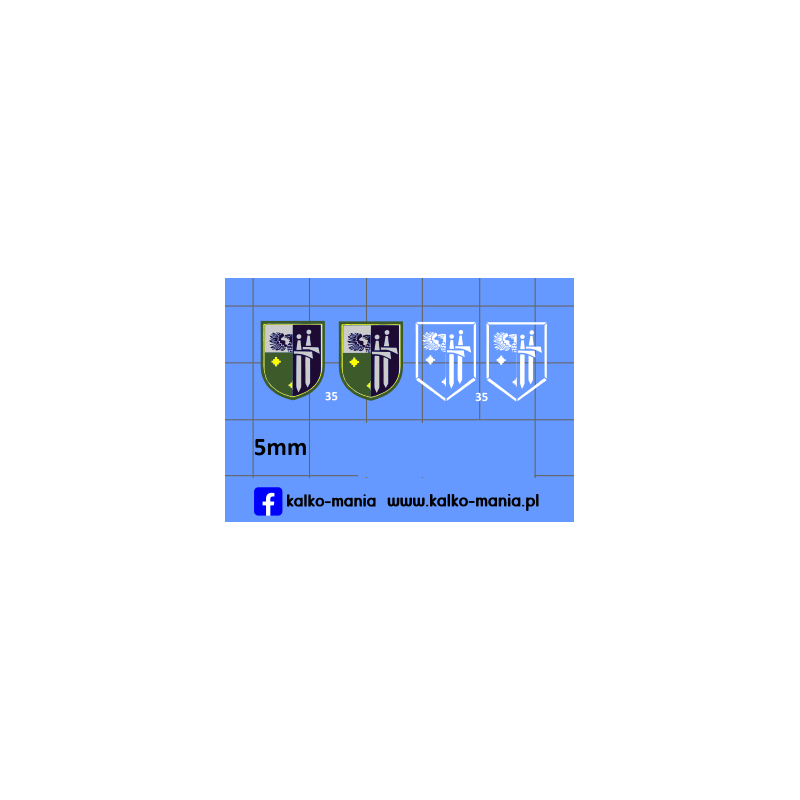 logo herb 15 gizycka brygada zmechanizowana  kalkomania 1:35