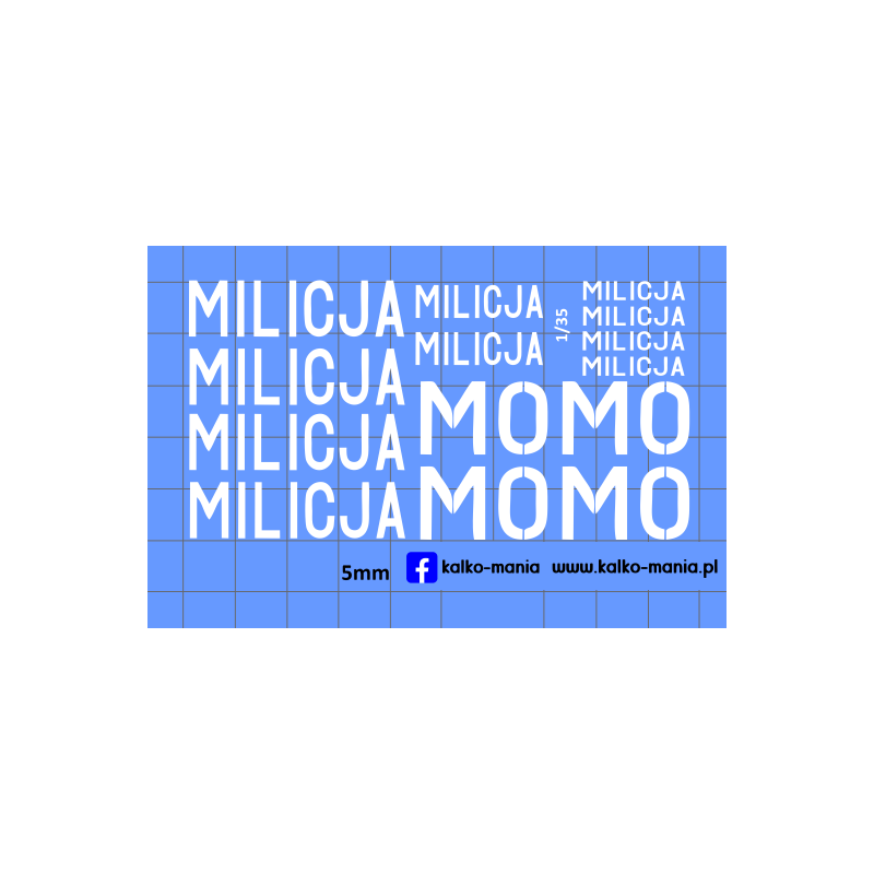 milicja zestaw bialy lwp kalkomania 1:35