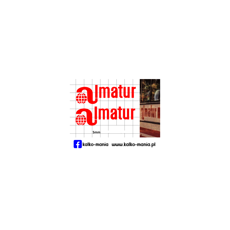 autosan biuro podrozy almatur kalkomania 1:43