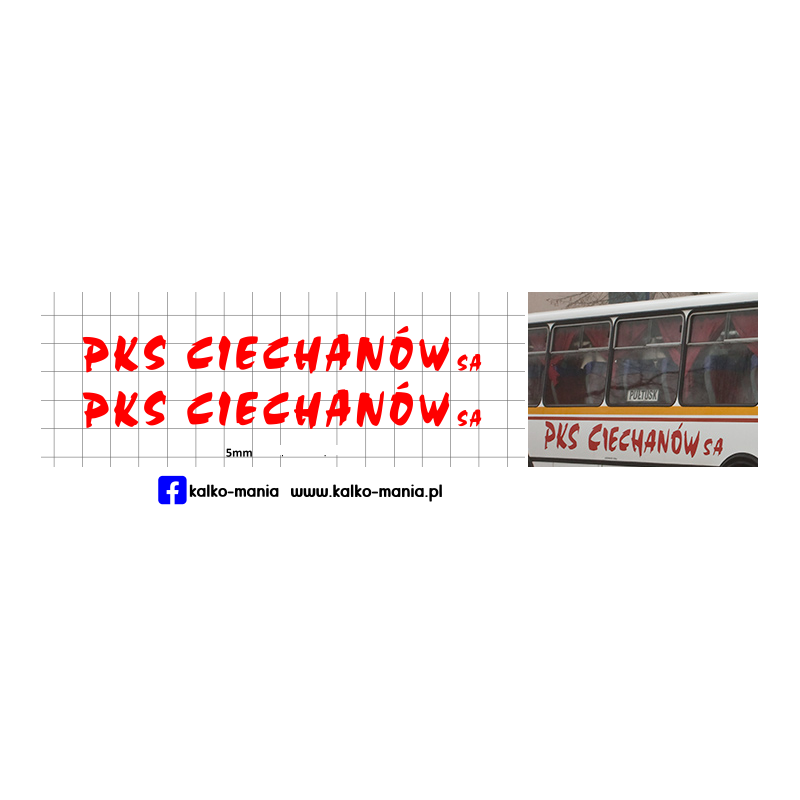 autosan pks ciechanów red kalkomania 1:43