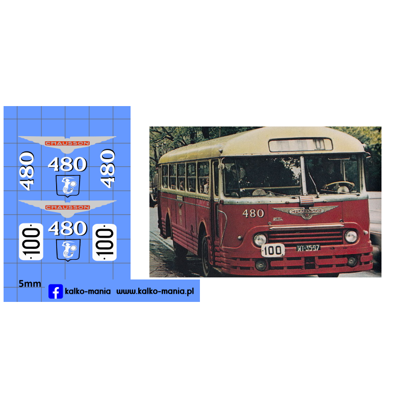 chausson aph520 mpk warszawa kalkomania 1:43