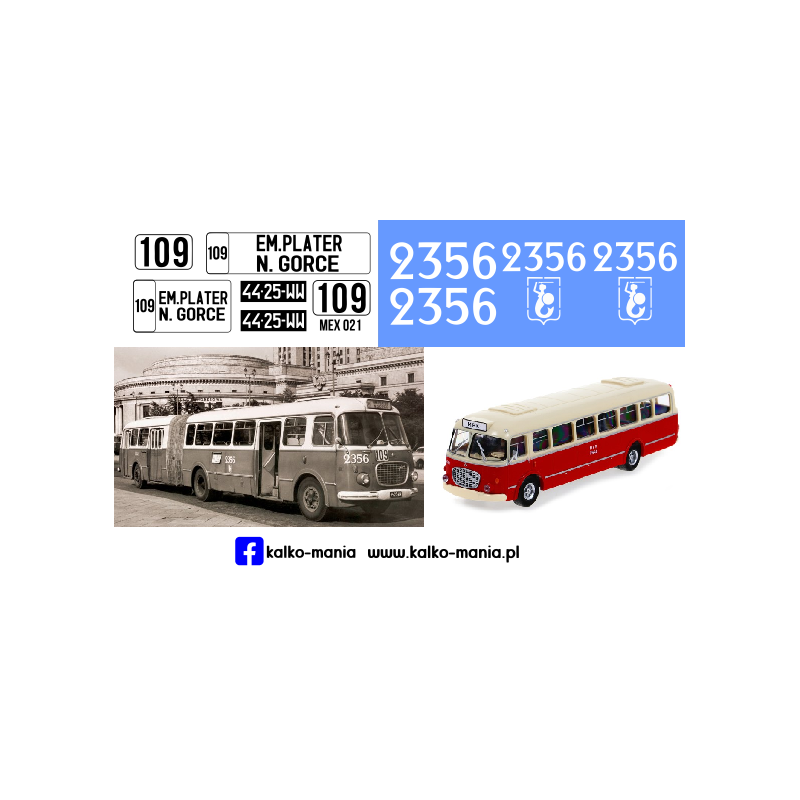 jelcz 021 warszawa kalkomania 1:43