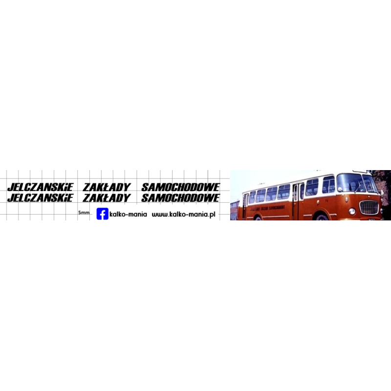 jelcz jelczanskie zaklady samochodowe kalkomania 1:43