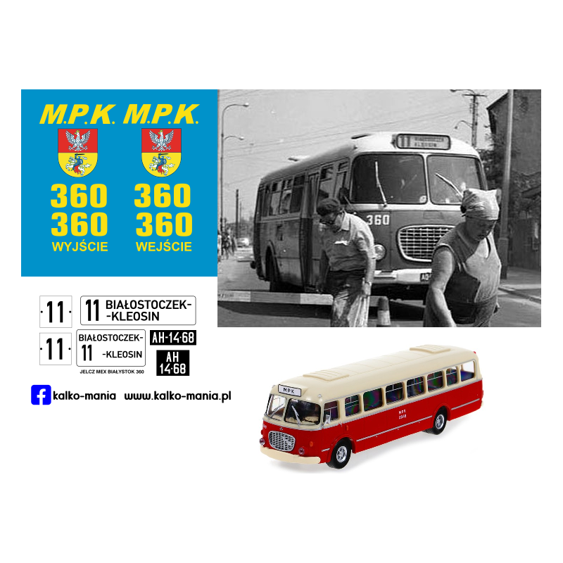 jelcz mex bialystok kalkomania 1:43