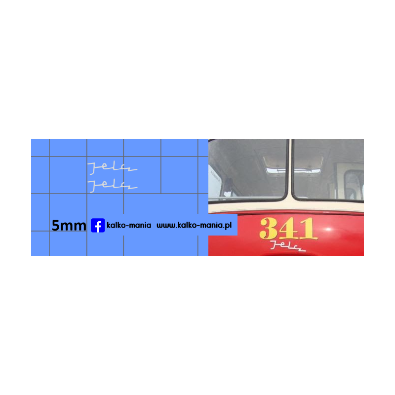 jelcz mex logo kalkomania 1:43