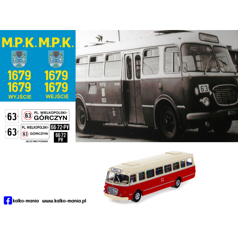 jelcz mex mpk poznan kalkomania 1:43