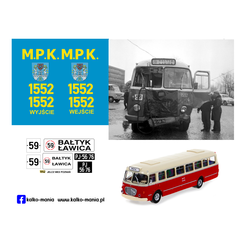 jelcz mex mpk poznan kalkomania 1:43