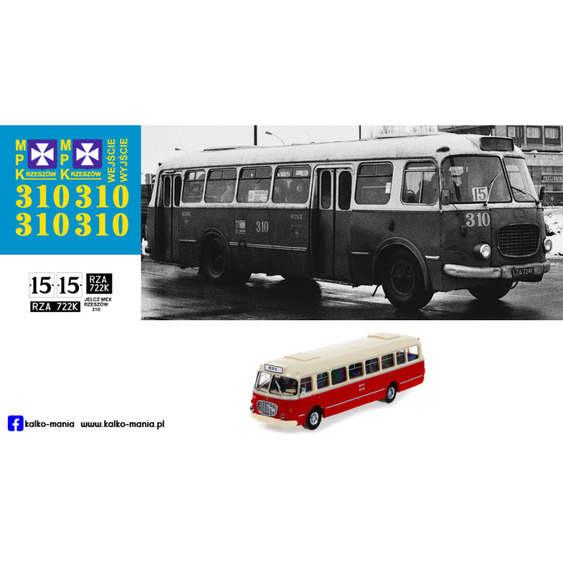jelcz mex mpk rzeszow kalkomania 1:43
