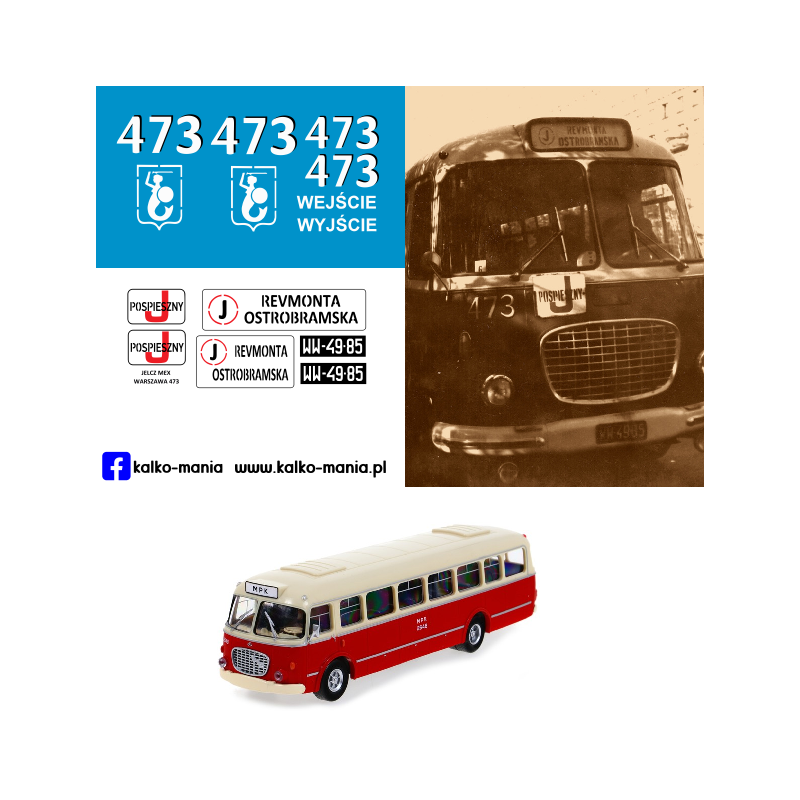 jelcz mex warszawa kalkomania 1:43