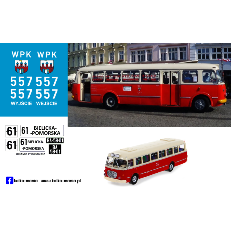 jelcz mex wpk bydgoszcz kalkomania 1:43