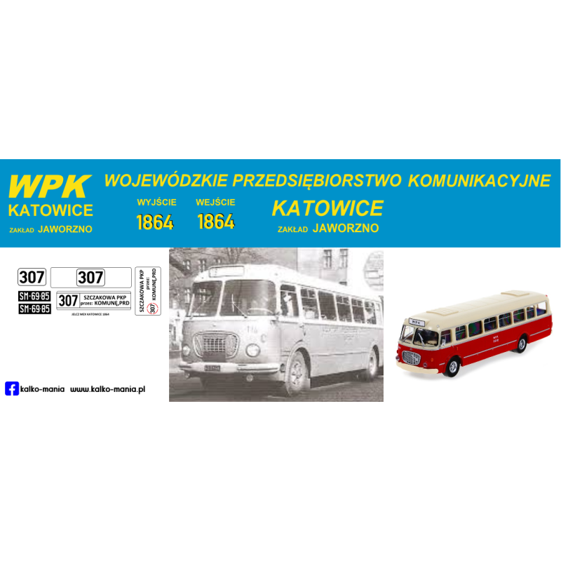 jelcz mex wpk katowice kalkomania 1:43