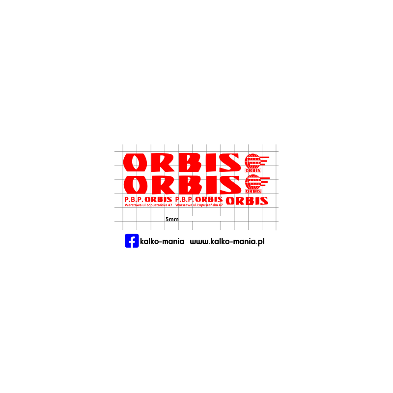jelcz orbis red kalkomania 1:43