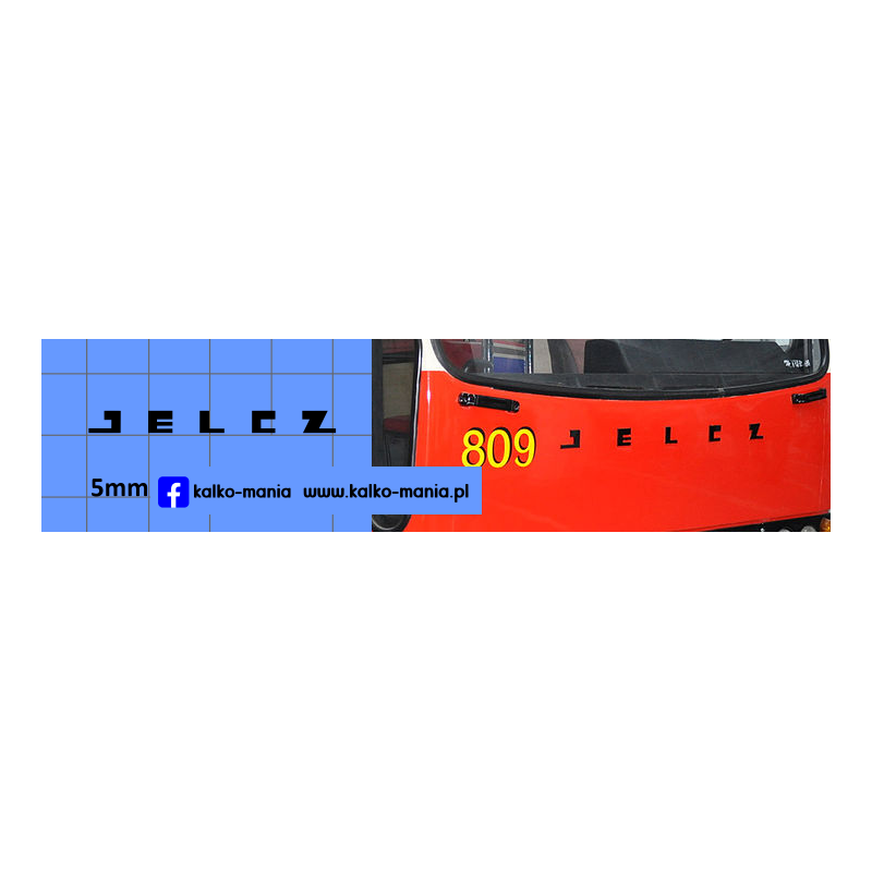jelcz pr logo kalkomania 1:43