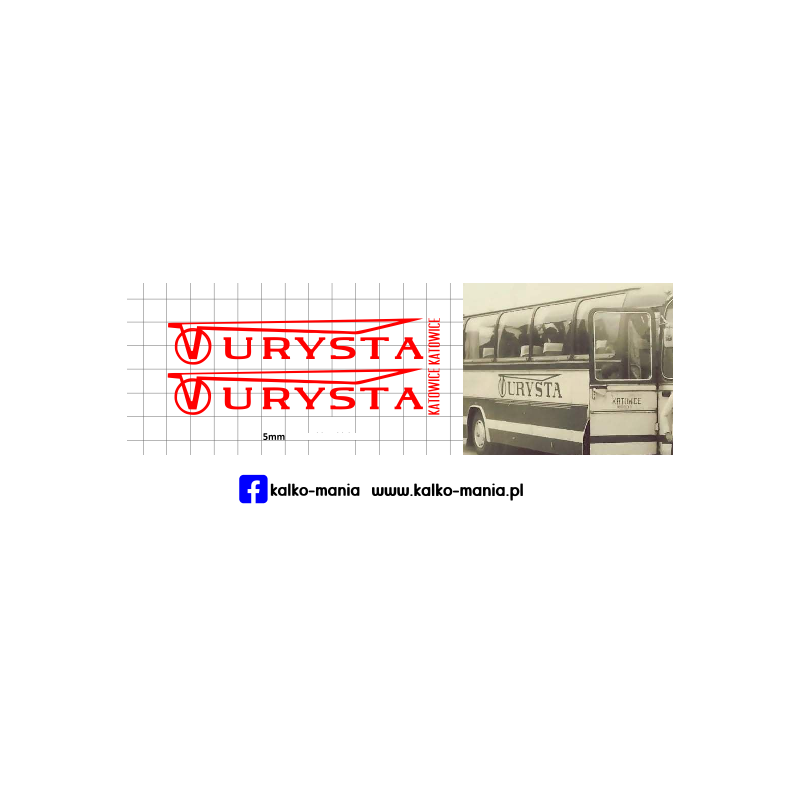 mercedes 0302 turysta kalkomania 1:43