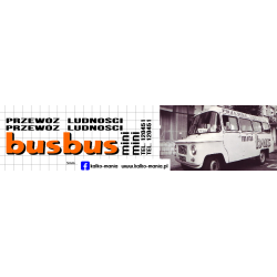 nysa mini bus kalkomania 1:43
