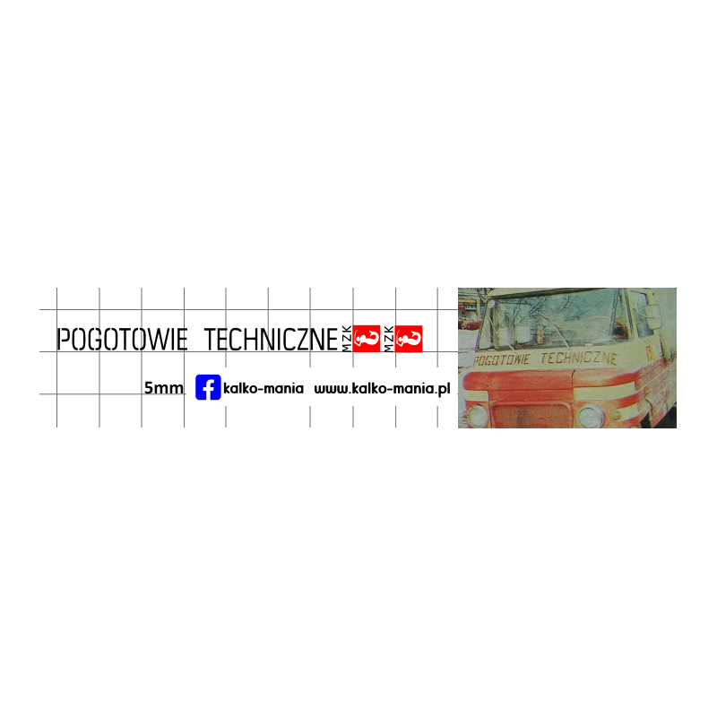 zuk a03 mzk warszawa pogotowie techniczne kalkomania 1:43