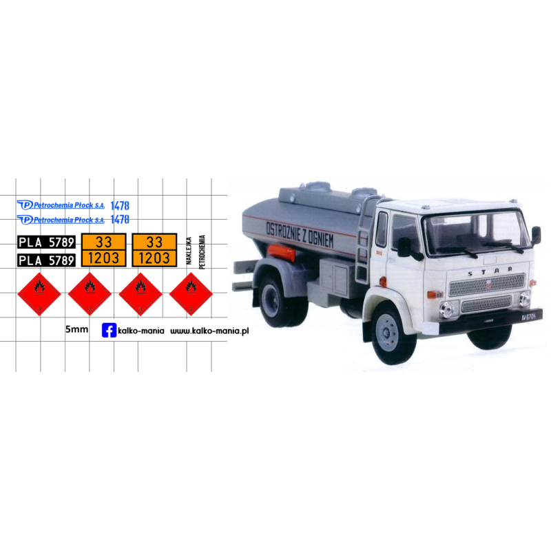 star 28 shl a3 573 cysterna petrochemia plock kalkomania 1:43