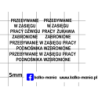 dzwig ostrzezenia kalkomania 1:43