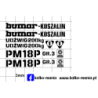 podnosnik koszowy bumar pm18p kalkomania 1:43