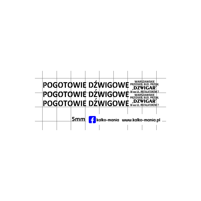 zuk nysa pogotowie dzwigowe dzwigar kalkomania 1:43