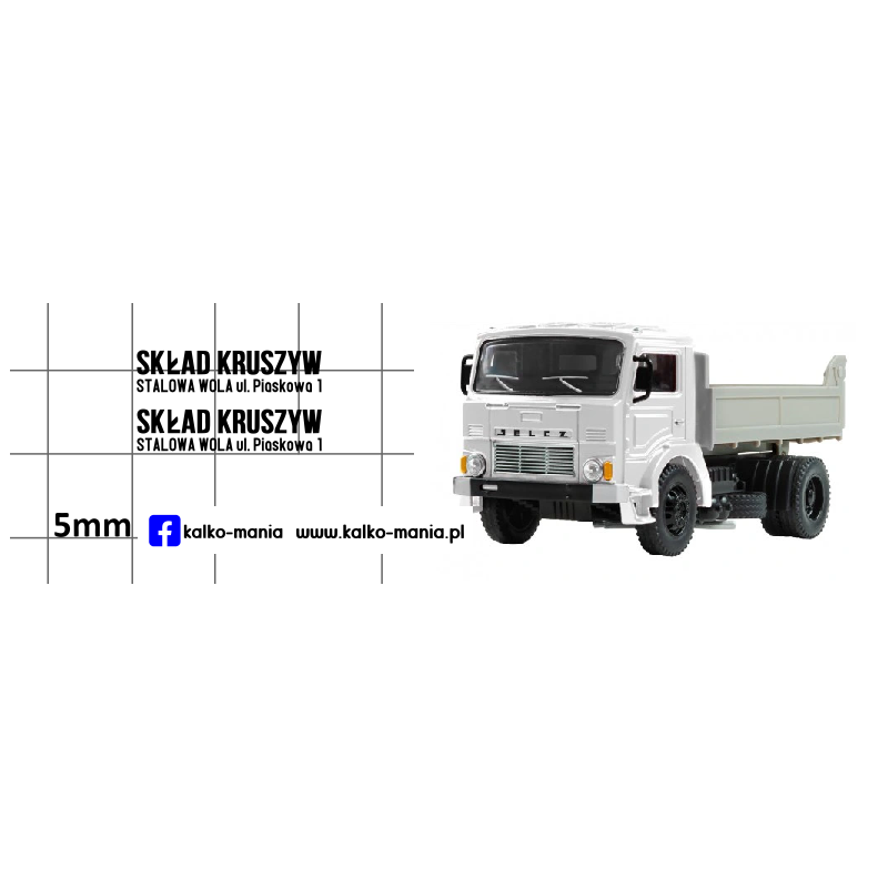 jelcz 3w 317 sklad kruszyw kalkomania 1:43