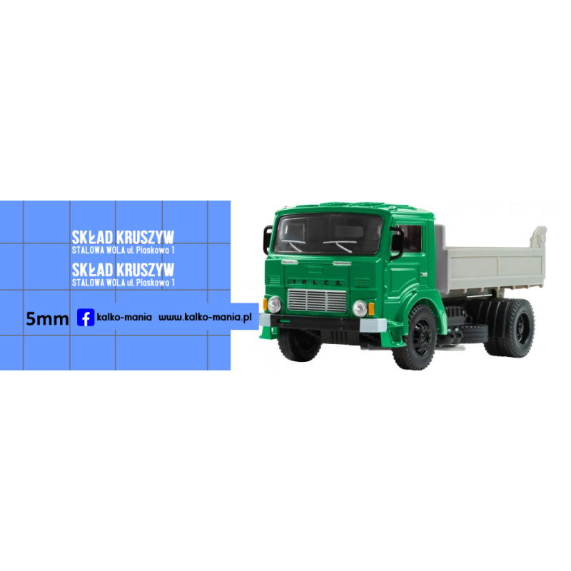 jelcz 3w 317 sklad kruszyw kalkomania 1:43
