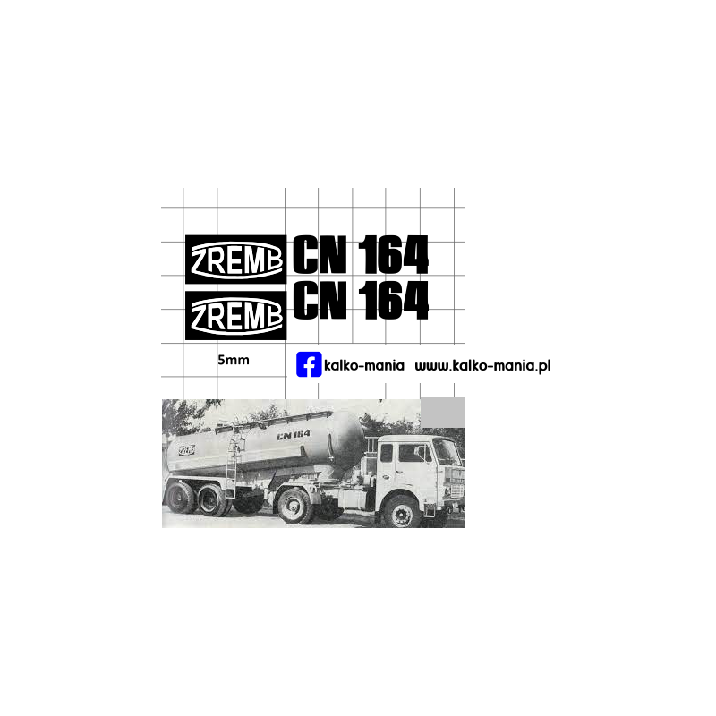 jelcz naczepa zremb cn 164 kalkomania 1:43