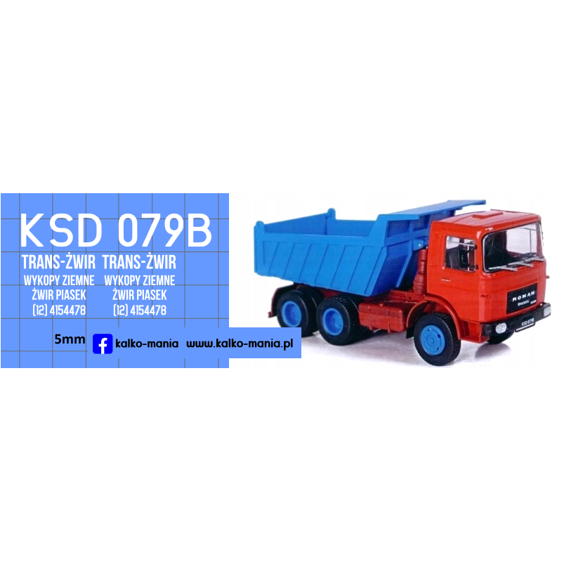 roman man diesel trans zwir kalkomania 1:43
