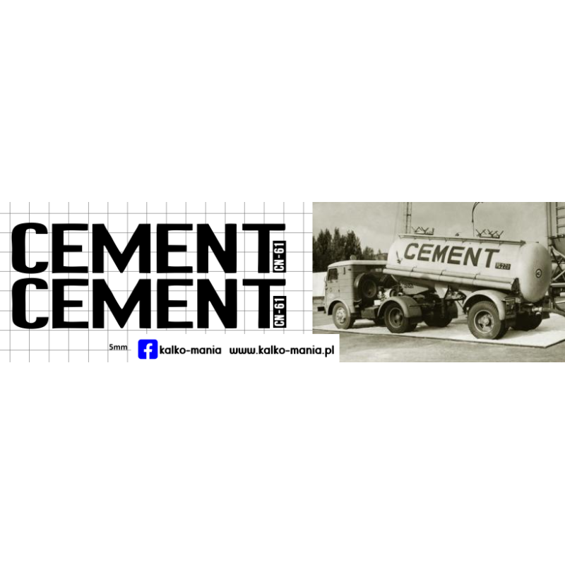 star 25 naczepa cement cn 61 kalkomania 1:43