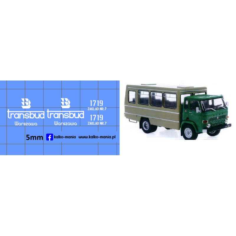 star 28 29 osinobus transbud warszawa kalkomania 1:43